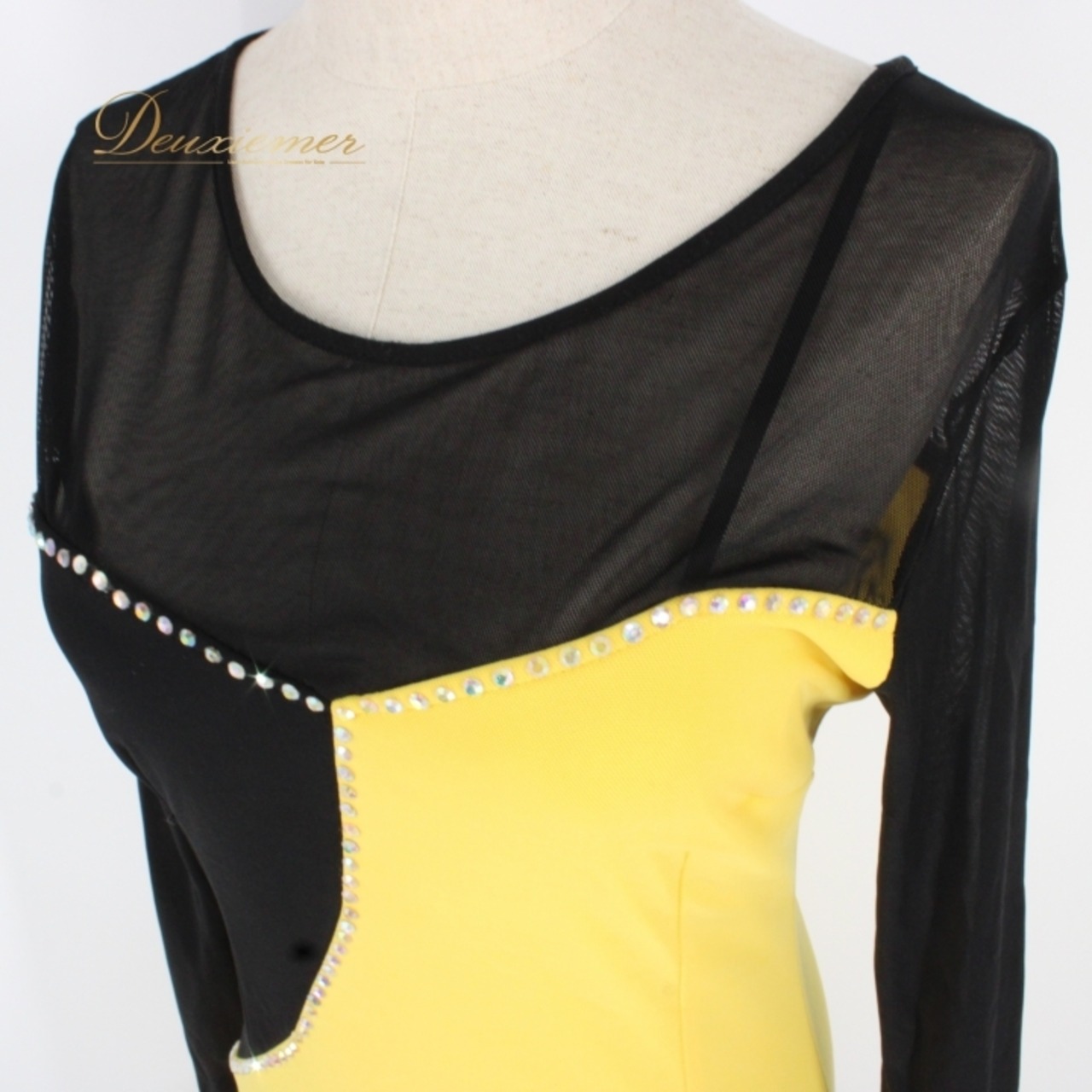 社交ダンス 衣装 ラテン スタンダード ドレス ワンピース パーティ衣装 レディース オールシーズン Leirena レイリーナ 黒 黄色 ブラック系 イエロー系 ラインストーン ラテンダンス ドレス ブラックイエロー エレガント セクシー フレアスカート おしゃれ サイズオーダー パーティーイベント ダンスパフォーマンス 高品質 伸縮性あり 出発映え 人気商品 女性用衣装 社交舞踏 舞台衣装