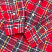 90s Polo by Ralph Lauren ラルフローレン チェック 長袖 ネルシャツ M/レッド系 メンズ ビンテージ