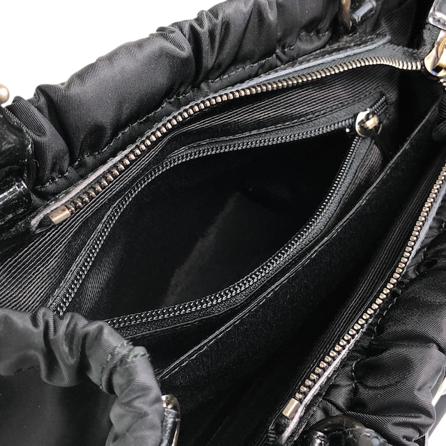 Salvatore Ferragamo サルヴァトーレ フェラガモ ハンドバッグ ブラック ナイロン 2way vintage ヴィンテージ オールド uazc8j