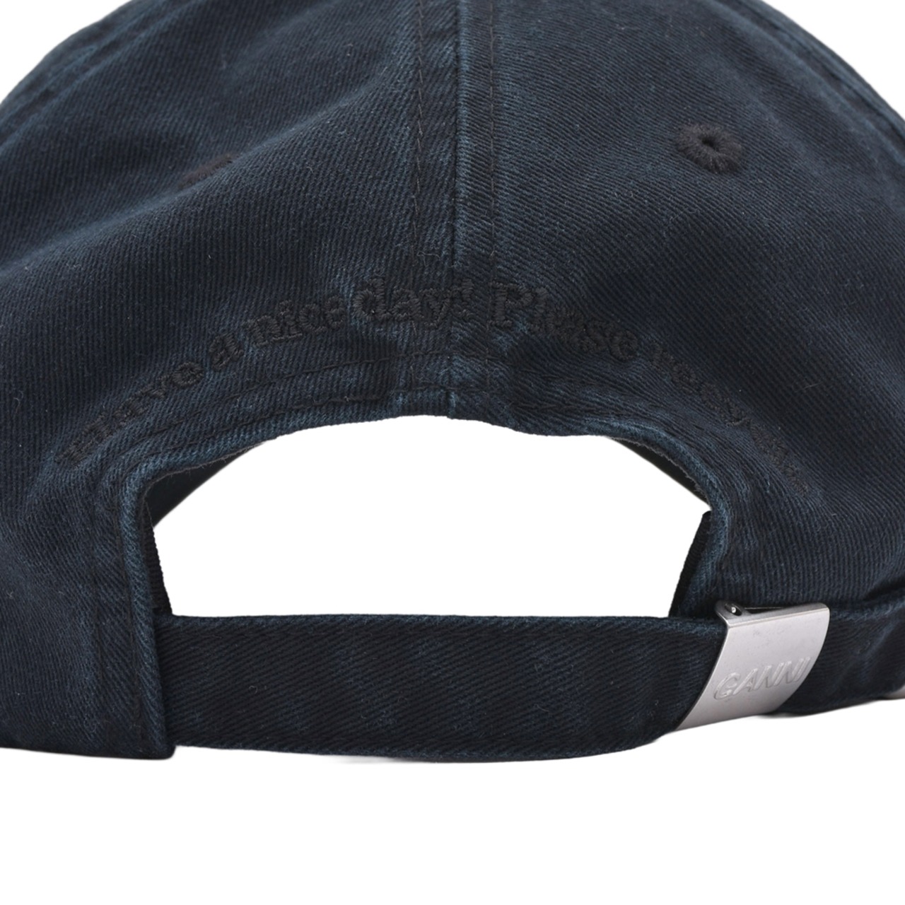 【GANNI】Washed Cotton Canvas Cap Emb - 10