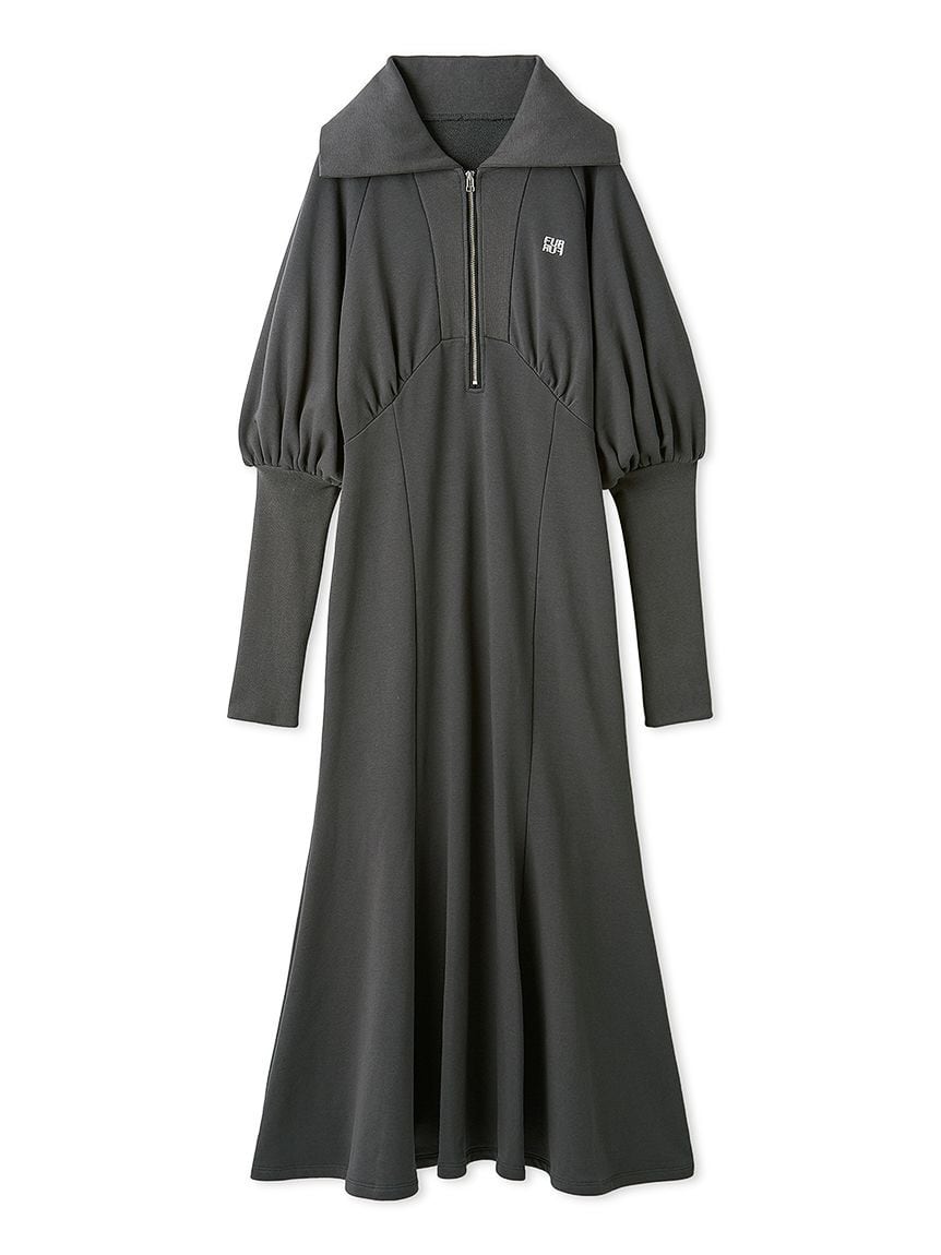 FURFUR（ファーファー）ビジュー付きロゴ刺繍スウェット ブラック