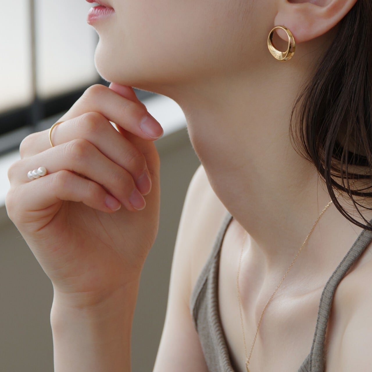 K18イエローゴールド 直径18mm スタッドピアス【MKY0020P1】 | MONICE