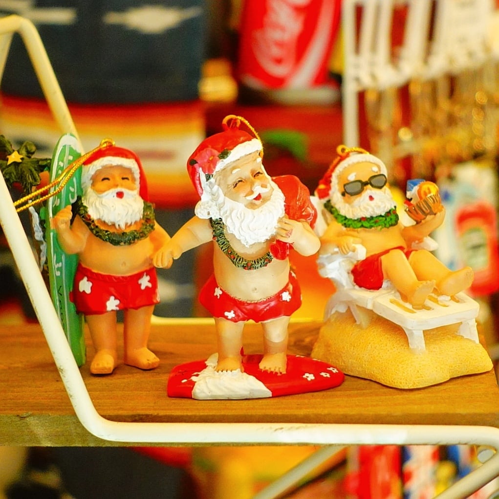 ハワイ直輸入サンタアロハサンタクリスマスオブジェ