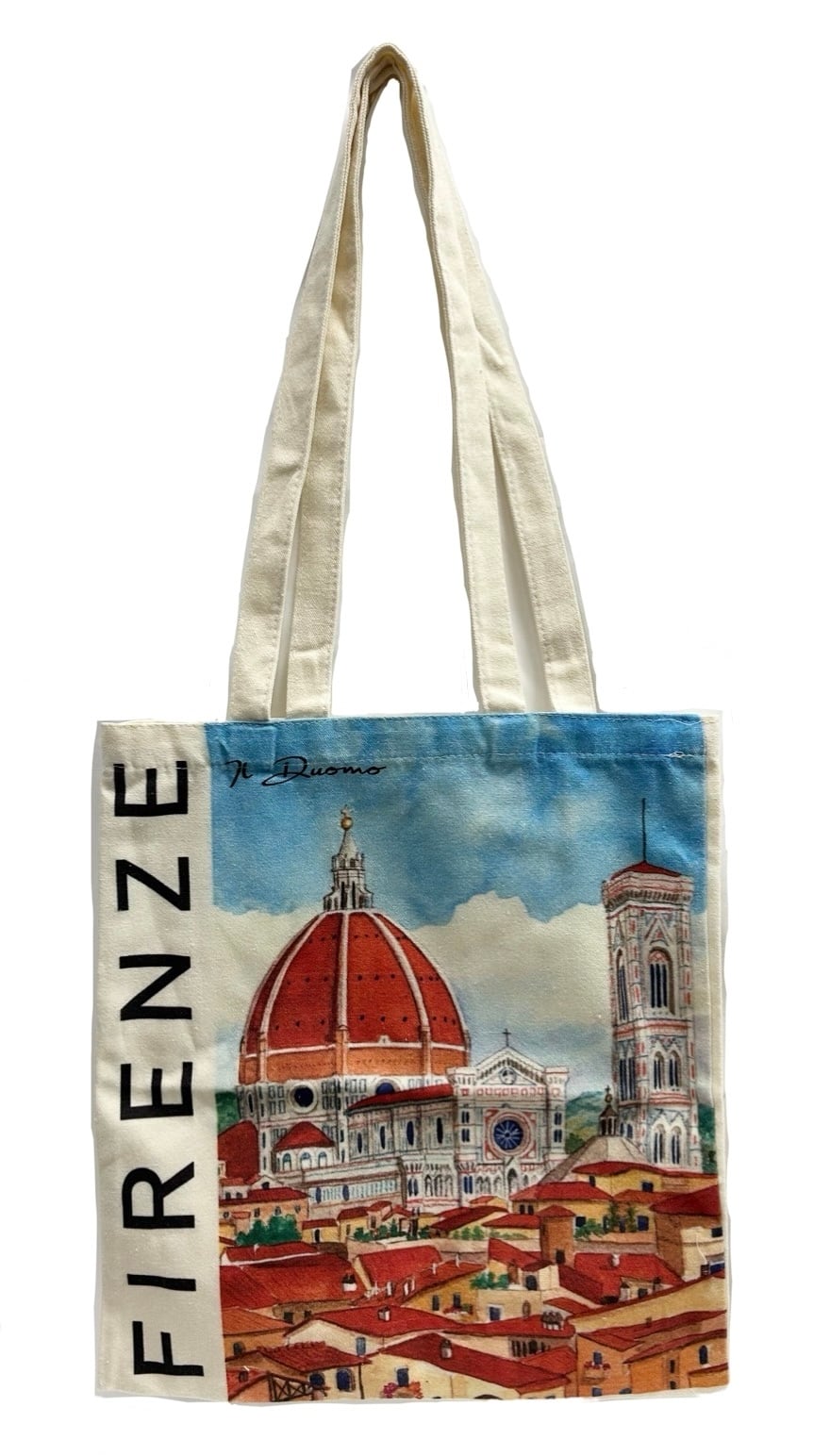 イタリア直輸入！ トートバッグ フェレンツィ カラフル 街の風景 大