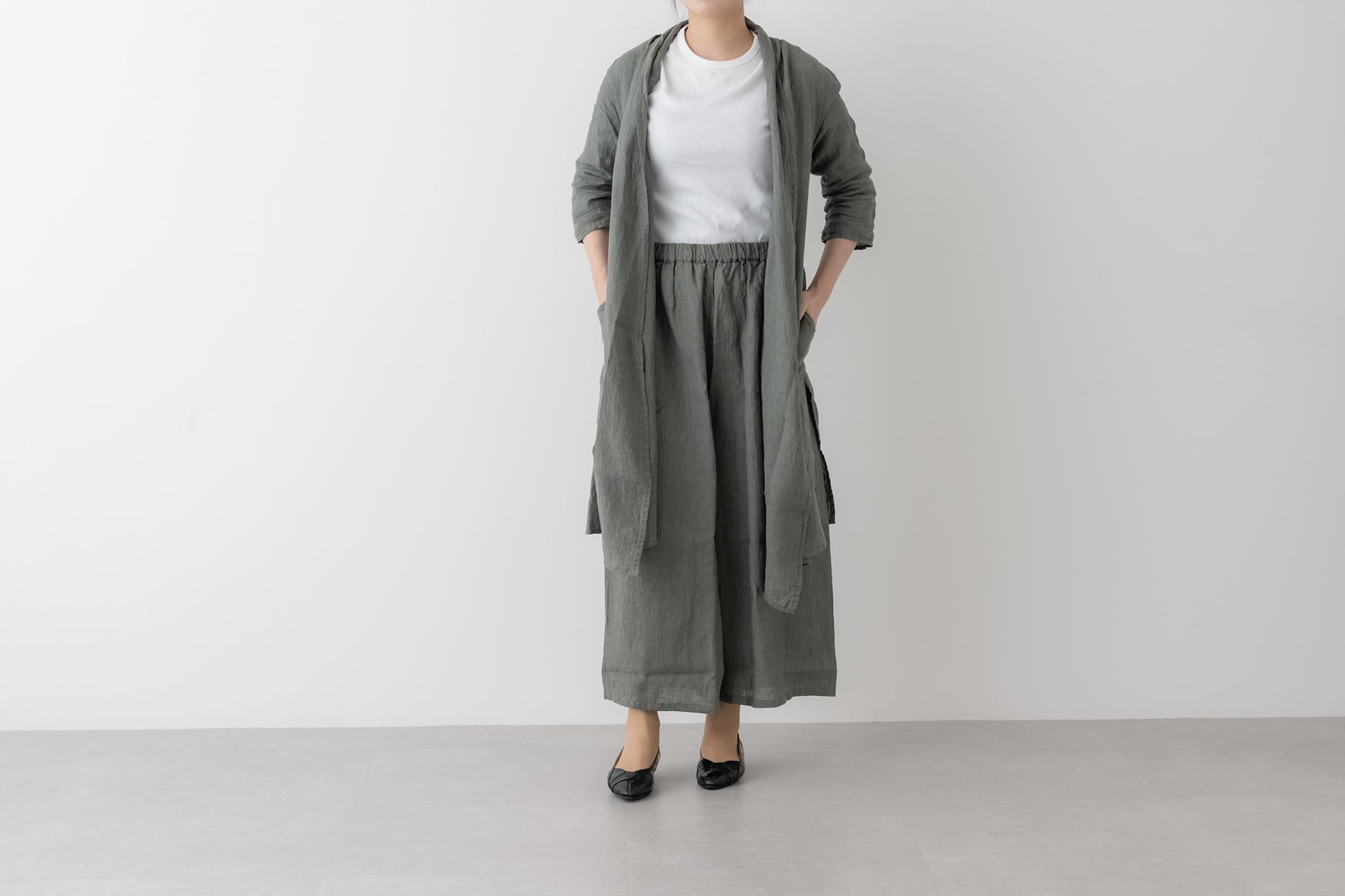 リーノ・エ・リーナ」 リネンのローブカーディガン | 天然生活 ONLINE SHOP