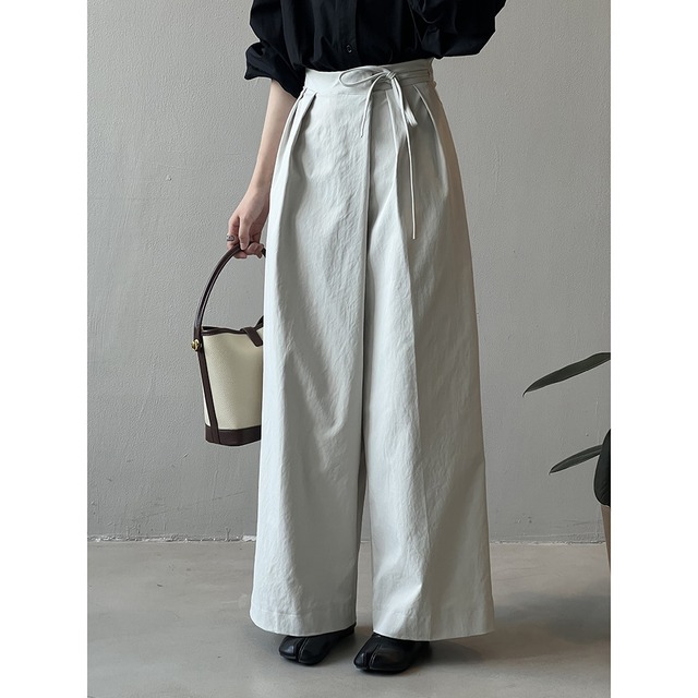 side ribbon belt pants〈3colors〉