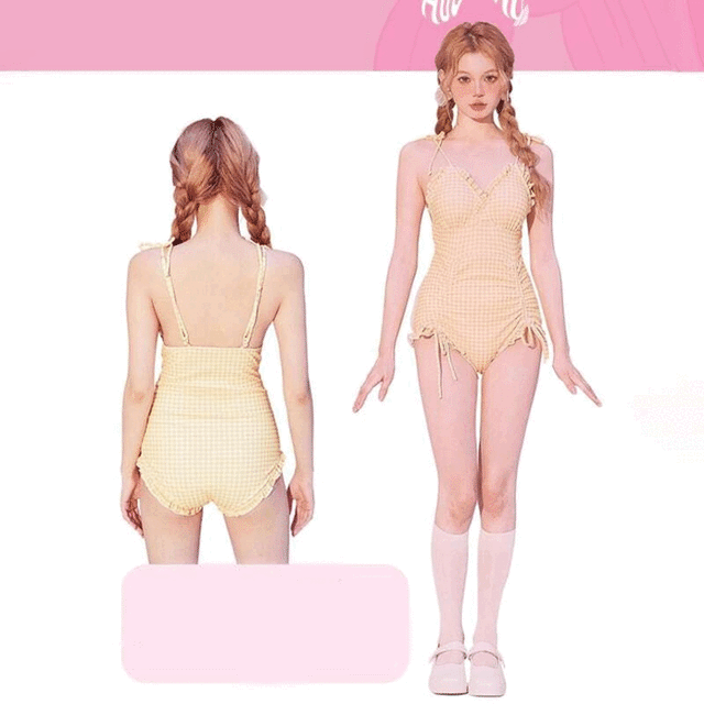 fakecat花柄リボンデザインカーディガンつき2点セット水着