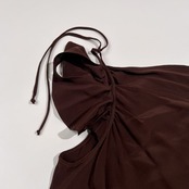 ETRO エトロ ノースリーブ シルク100% トップス キャミソール シャツ サイズ 44 /ダークブラウン/イタリー製/エトロファーイースト