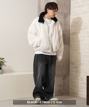 ◆シルバーペイント デニム バギーパンツ◆fr-6421-4a