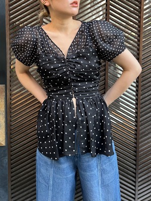 【25SS】FETICO フェティコ / PUFF SLEEVE GATHERED BLOUSE / ブラウス