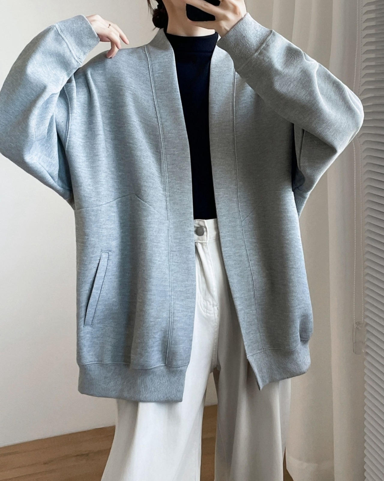 ポケットワイドカーディガン 2color A1065 - 16