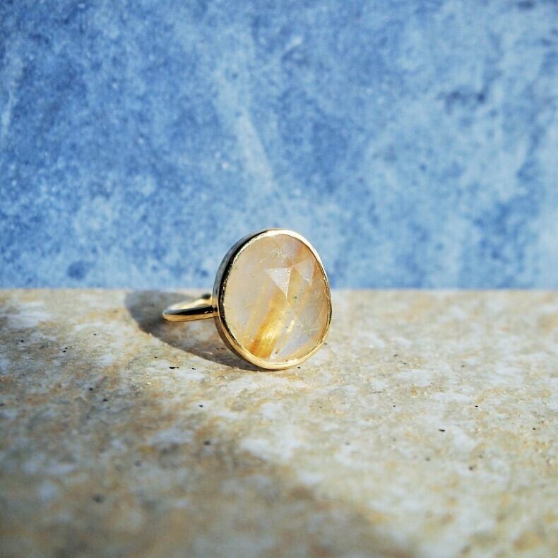 Silverルチルクォーツリング フリーサイズNO2 | Three The Shop