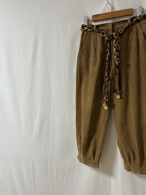 1970's Solid Color Corduroy Knickers with Belt