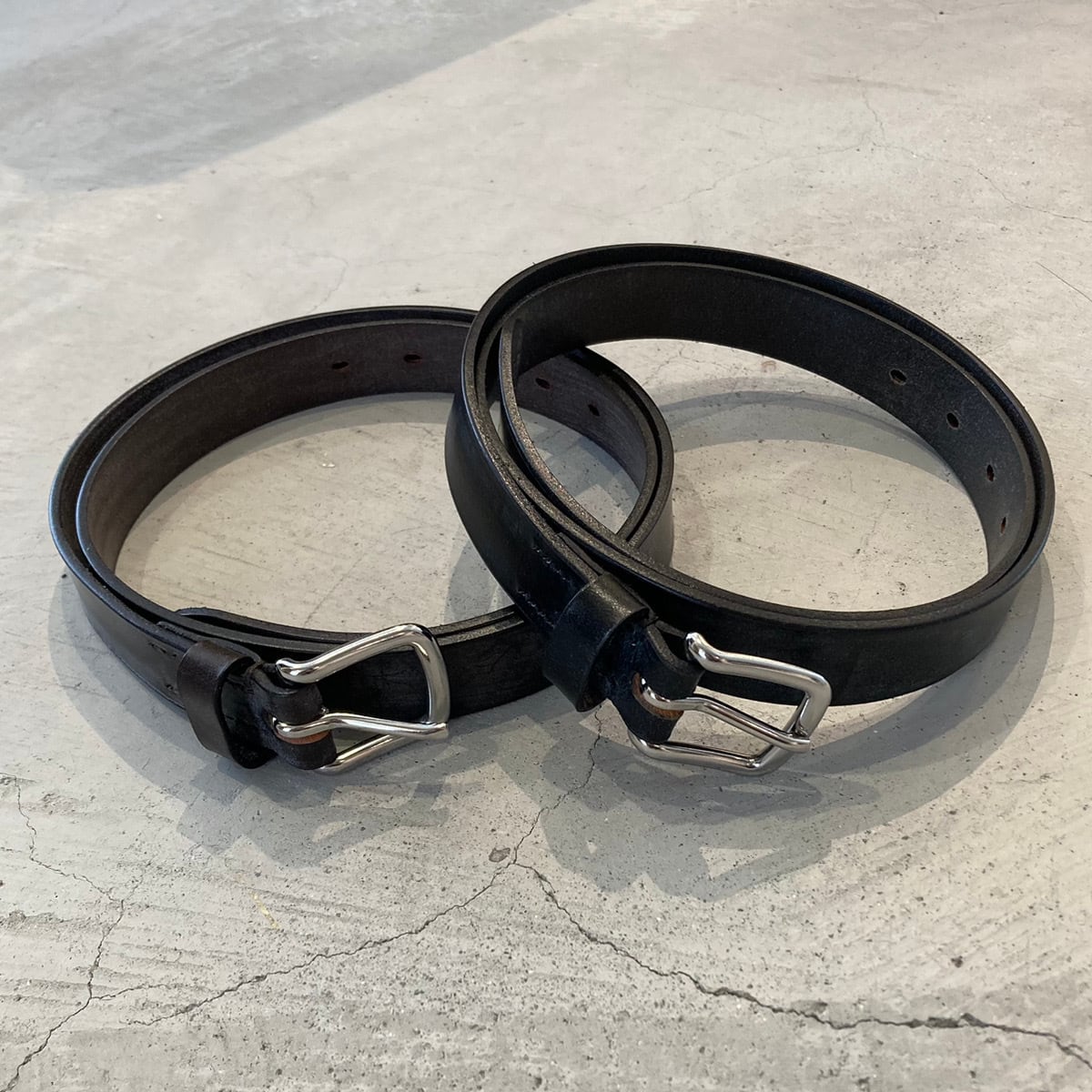 maison de soil homme】レザーベルト VEGETABLE TANNED LEATHER BELT