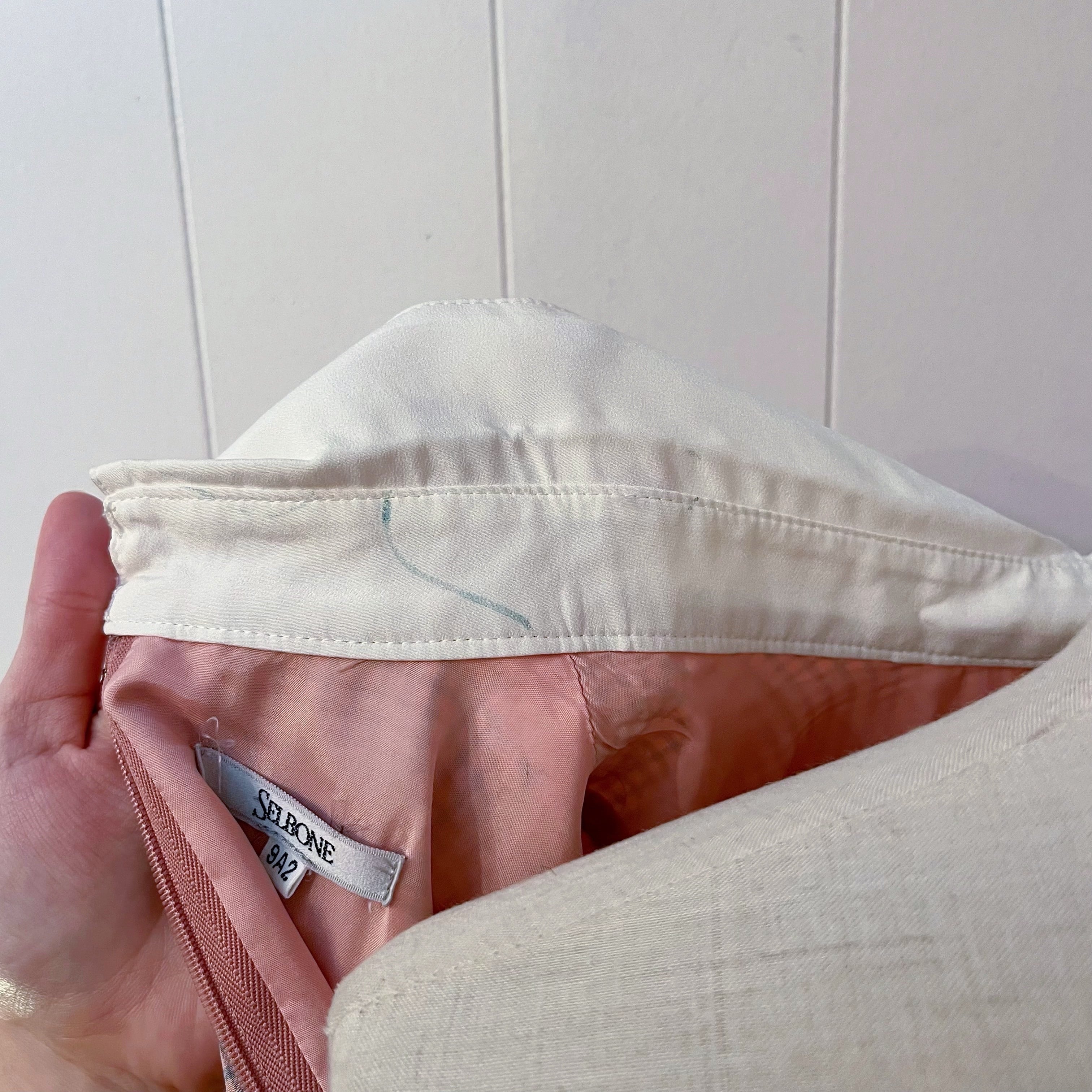 pink check separate one-piece