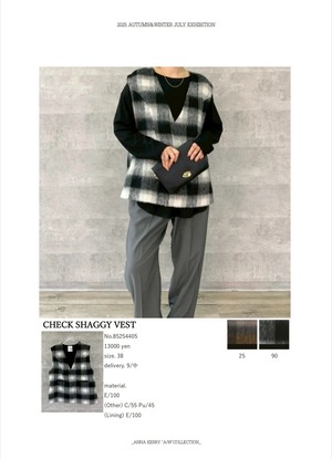 アンナケリー  Annakerry チェックシャギーベスト