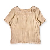 シルク100% yoshie inaba ヨシエイナバ 半袖シャツ ブラウス 9/アイボリー系 レディース ビギ ビンテージ