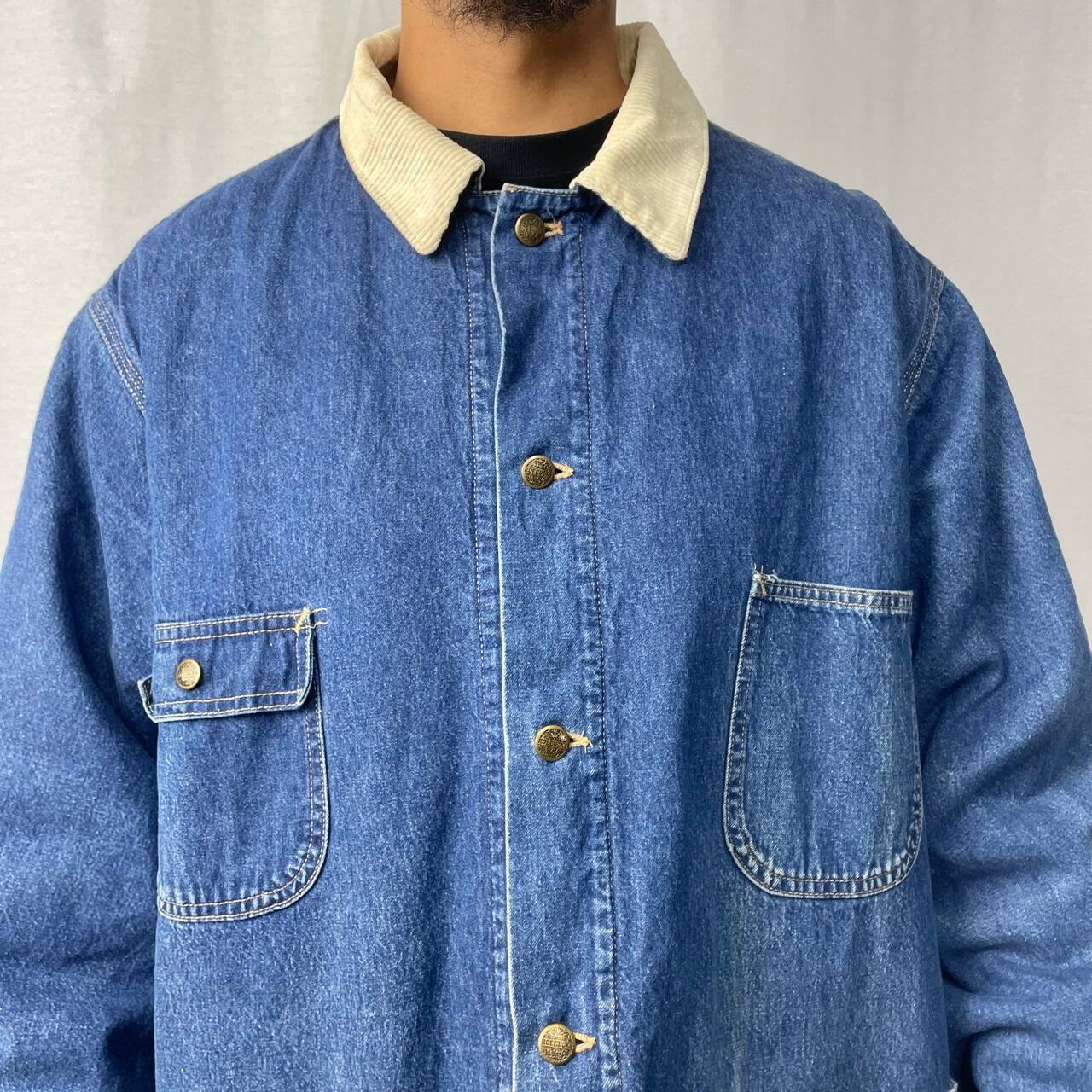 90年代 USA製 ROEBUCKS ローバックス カバーオール メンズXL相当 古着 