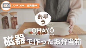 Swanz 磁器製 Ohayo Bento 650ml 【仕切りあり】お弁当箱 ランチボックス