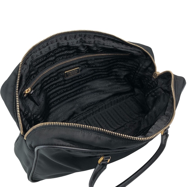 PRADA プラダ ハンドバッグ ブラック トライアングルロゴ ナイロン ミニボストン BL0088 vintage ヴィンテージ オールド yaijvh