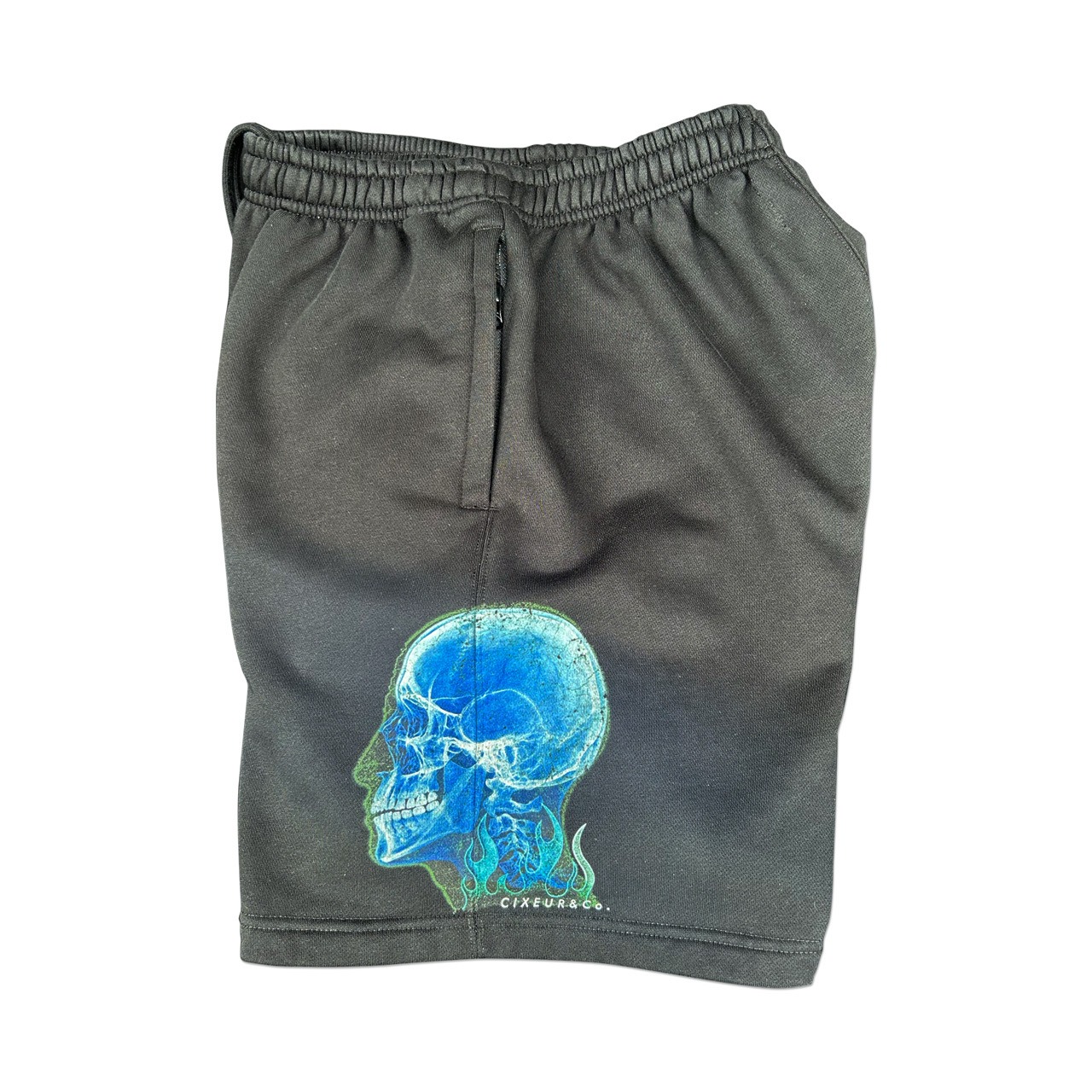 "X-RAY SKULL" Short Pants black