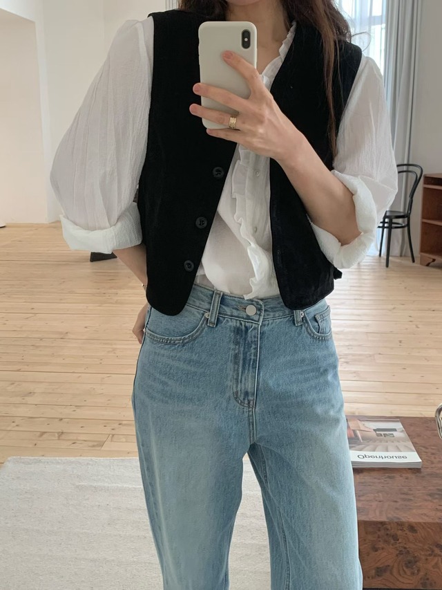 (即納) taffeta / Cosmo denim pants 1color