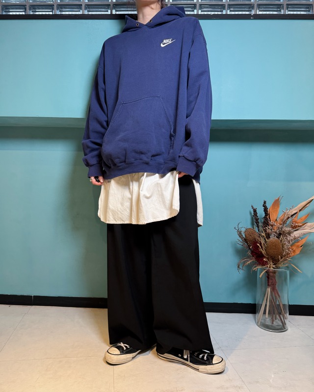 90's NIKE Logo Foodie Parka (NAVY)