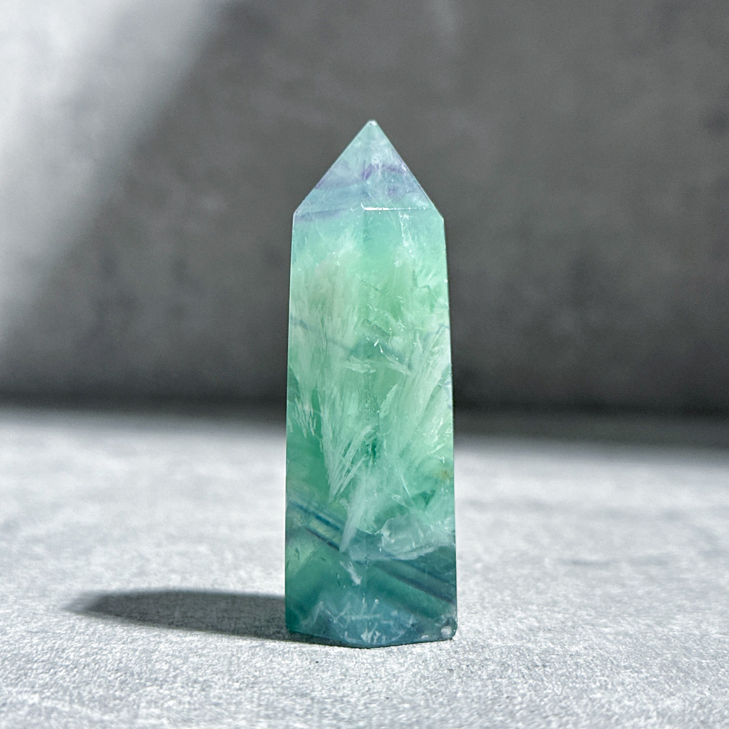 エンジェルフェザーフローライトタワー型62◇ Angel Feather Fluorite