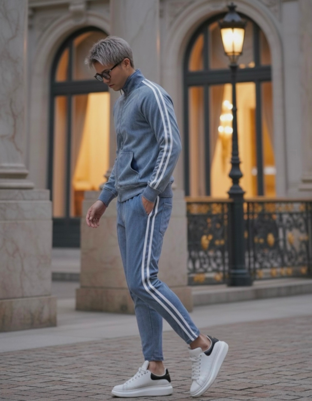 DENIM ZIP LINE JACKET【BEL25-216】