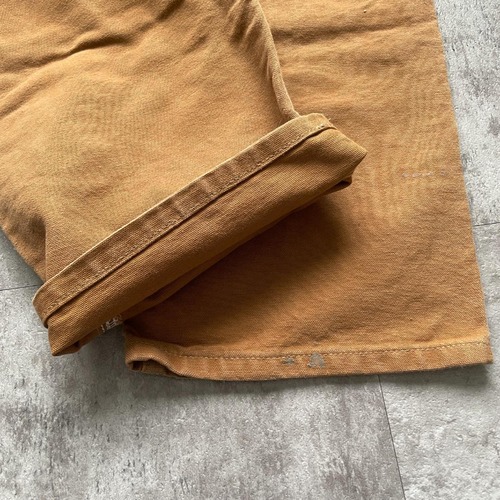 10s USA製 ブラウン ダブルニー Carhartt B01 28×30 詳細写真16