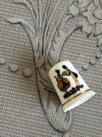 英国Vintage LONGTON HALL社 貴族柄のシンブル 指貫 金彩 ロントンホール インテリア小物 撮影小物