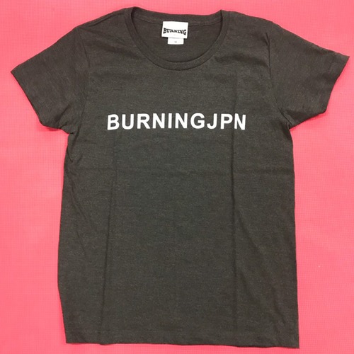シンプルロゴ BURNING レディースTシャツ　ブラック