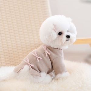 即納/予約【MYLITTLEDOG】Jennie Slit T-shirt (Brown)