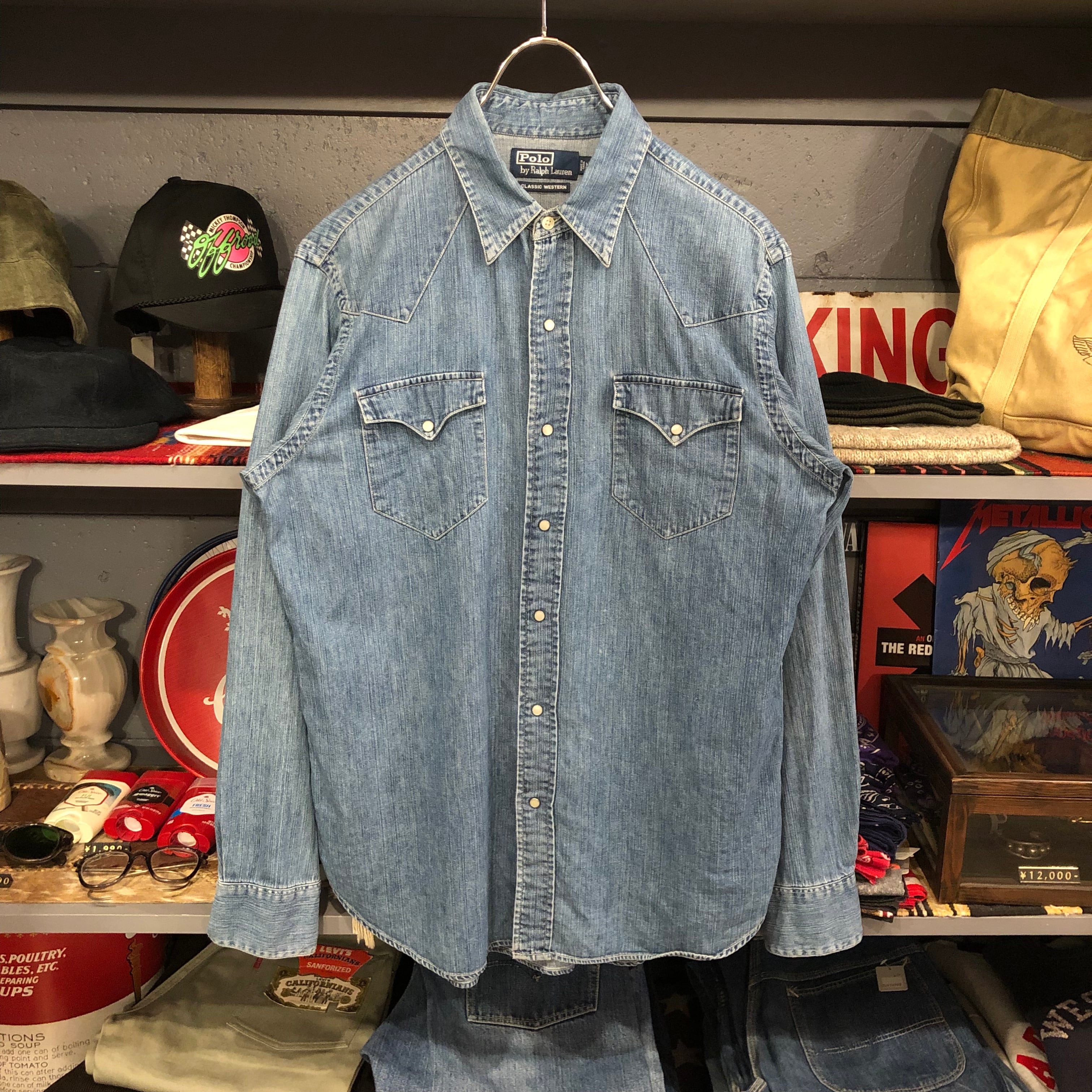 トップス 90's Polo by Ralph Lauren WESTERN shirt 90s Polo by Ralph Lauren Denim Western Shirt | VOSTOK