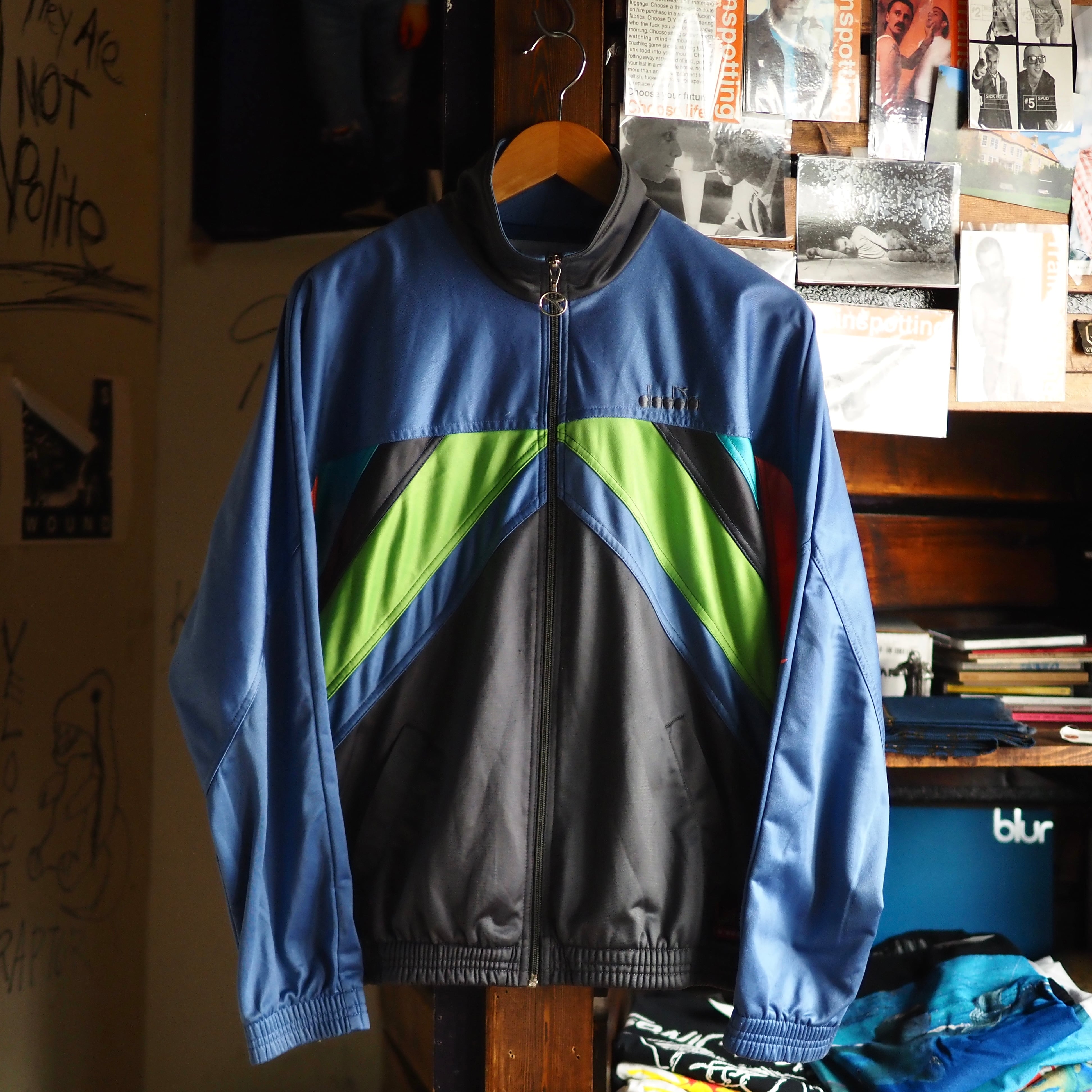 Blur! Italian 1980’s- Vintage diadora Track Top イタリア ビンテージ ディアドラ トラックジャケット  ジャージ