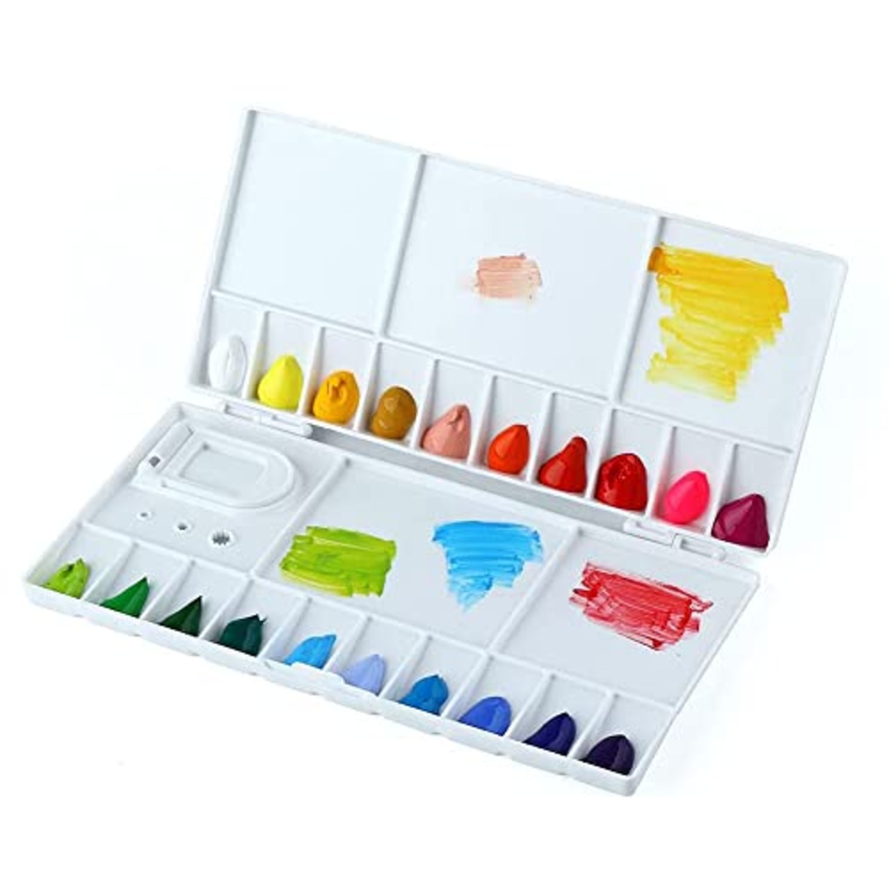 DFsucces パレット 水彩 絵の具パレット プラスチック 水彩、油絵 などの 絵画にです 20色用 (20色)