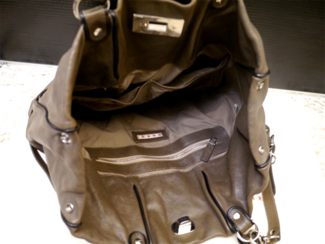 レア18万◇MARNI マルニ バッカリング ギャザーデザイン 2wayレザー 