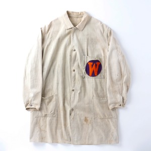 希少】20s special vintage shop coat Big size herringbone cotton 