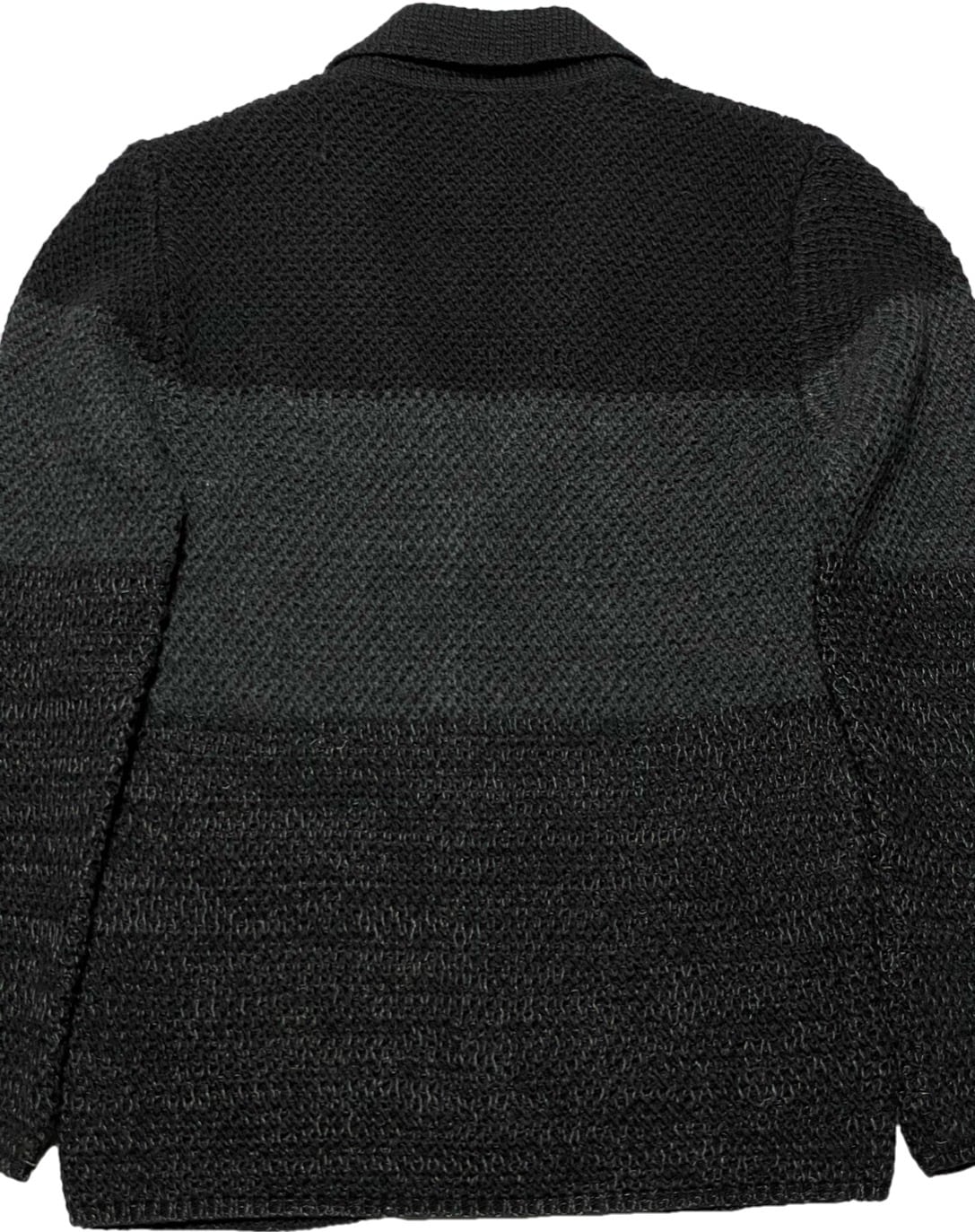 ☆タグ付き新古品☆ MADE IN ITALY製 GIANNI LUPO ニットジャケット ブラック×グレー Lサイズ