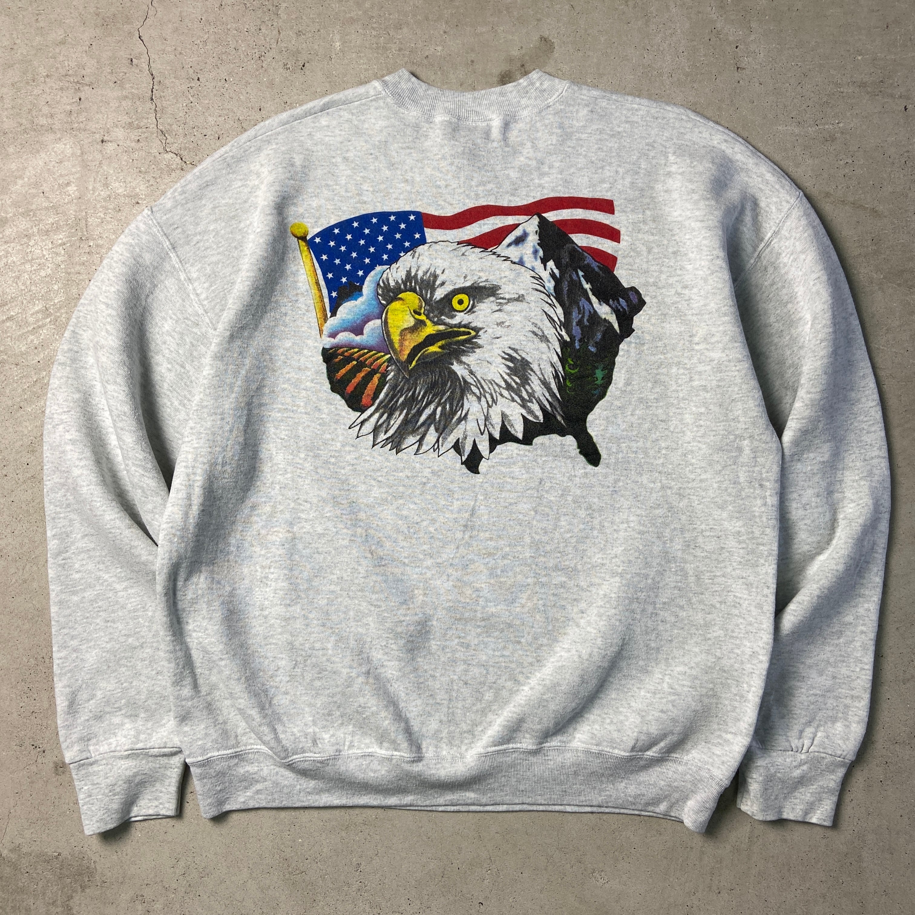 90〜00年代 AMERICAN PRIDE 星条旗 鷲 スウェットシャツ メンズ