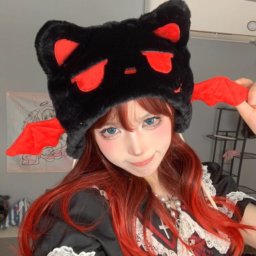 セミロリ ねこ耳 帽子 黒猫 デビルキャット かわいい コスプレ 衣装