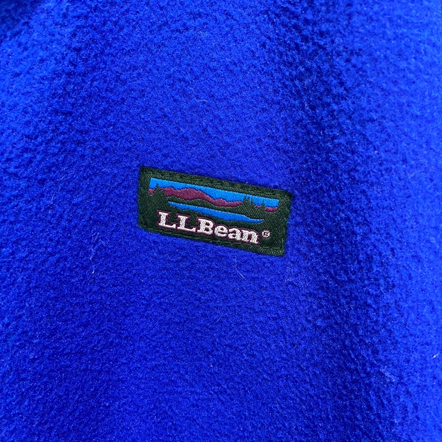 90s L.L.bean USA製 フリースジャケット XL 青 エルエルビーン