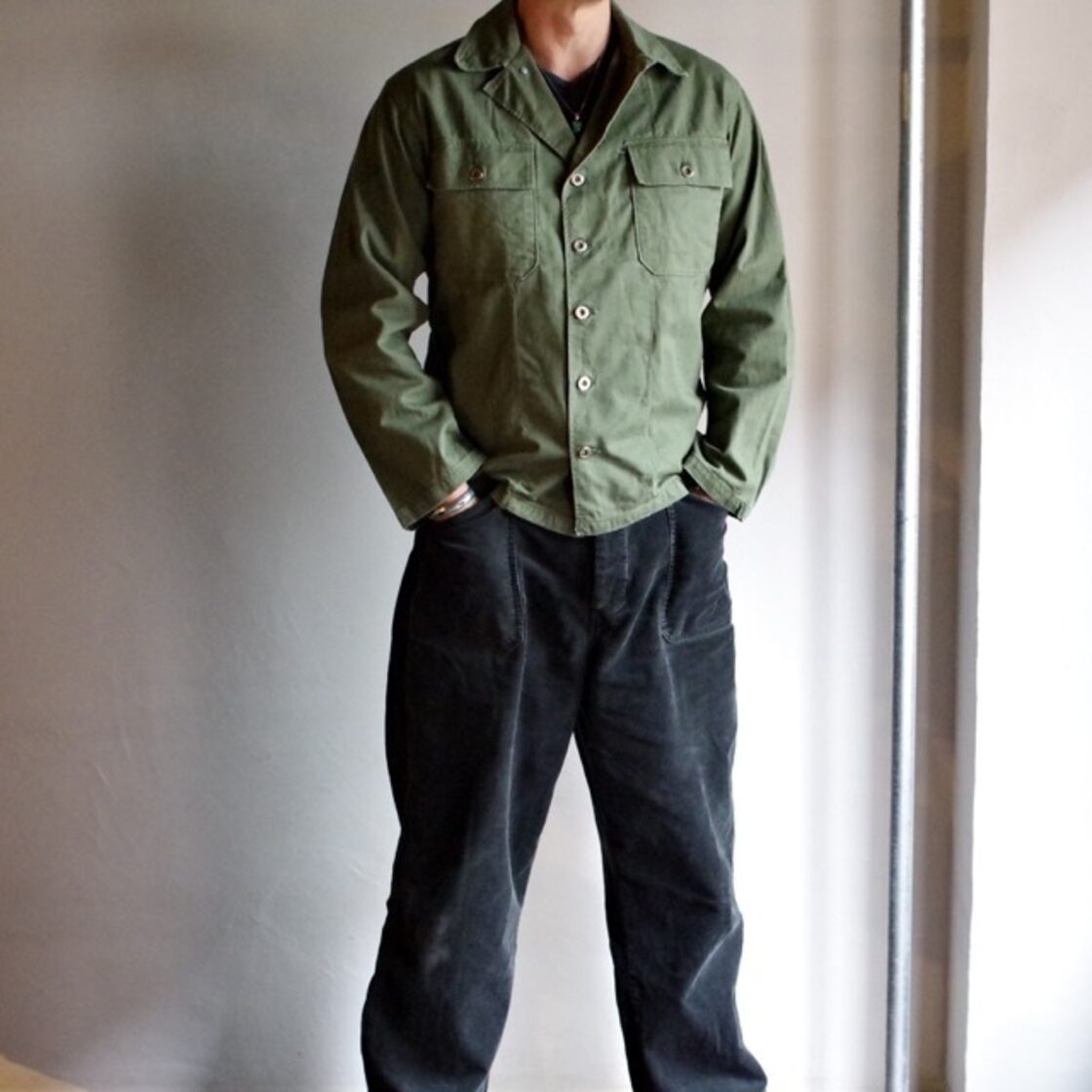 1940s US Army M-47 HBT OD 7 Jacket / M47 ヘリンボーンツイル ミント 