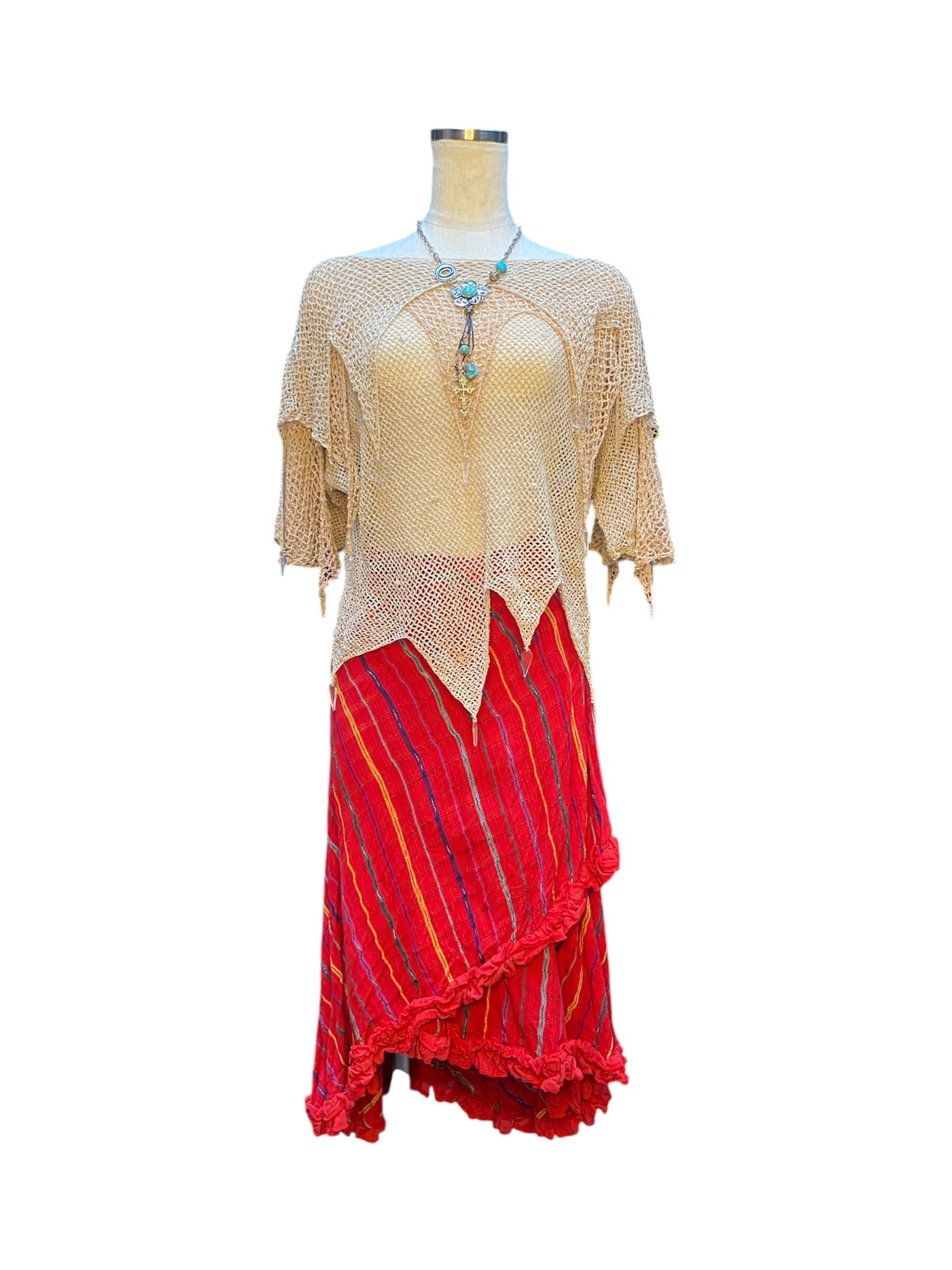 used frill wrap skirt