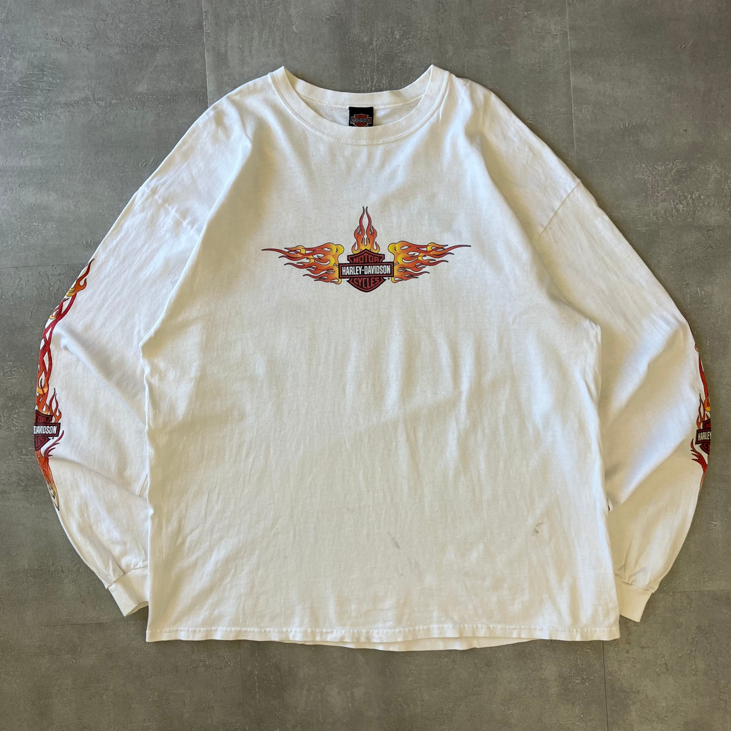 Harley-Davidson 90s usa製 両面プリント フレイムプリント No.1967