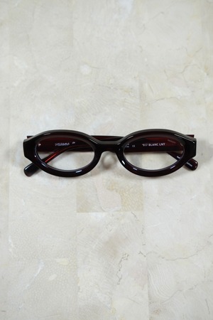 【FETICO】BLANC OVAL TELEVISION- CUT GLASSES - dark red -