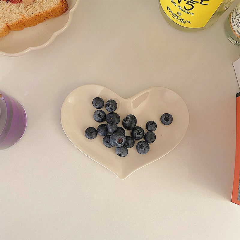 【PLATE】ハート形無地プレート