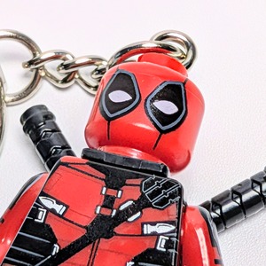 ★ブロックフィギュアキーホルダー★【 Deadpool ( デッドプール ) 】X-MEN / デッドプール&ウルヴァリン / MARVEL〚アメリカン雑貨 アメトイ〛