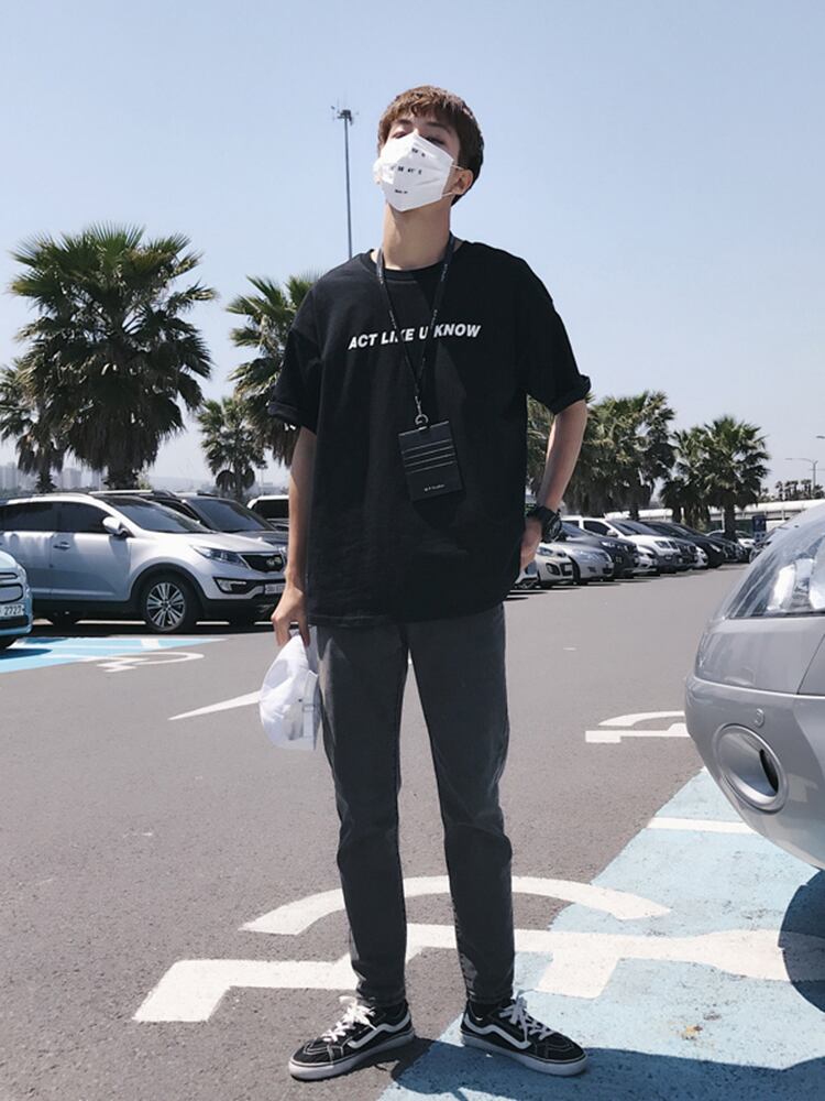 全2色 Tシャツ カットソー プリント カジュアル シンプル