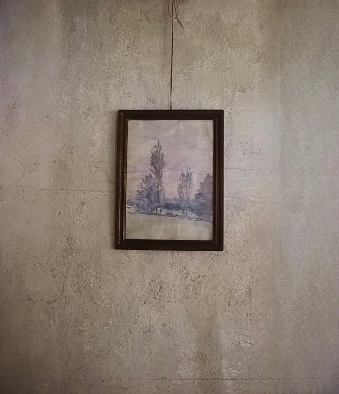 フランス 1900s リネン 灰色サーカスとピエロギャザーワンピース